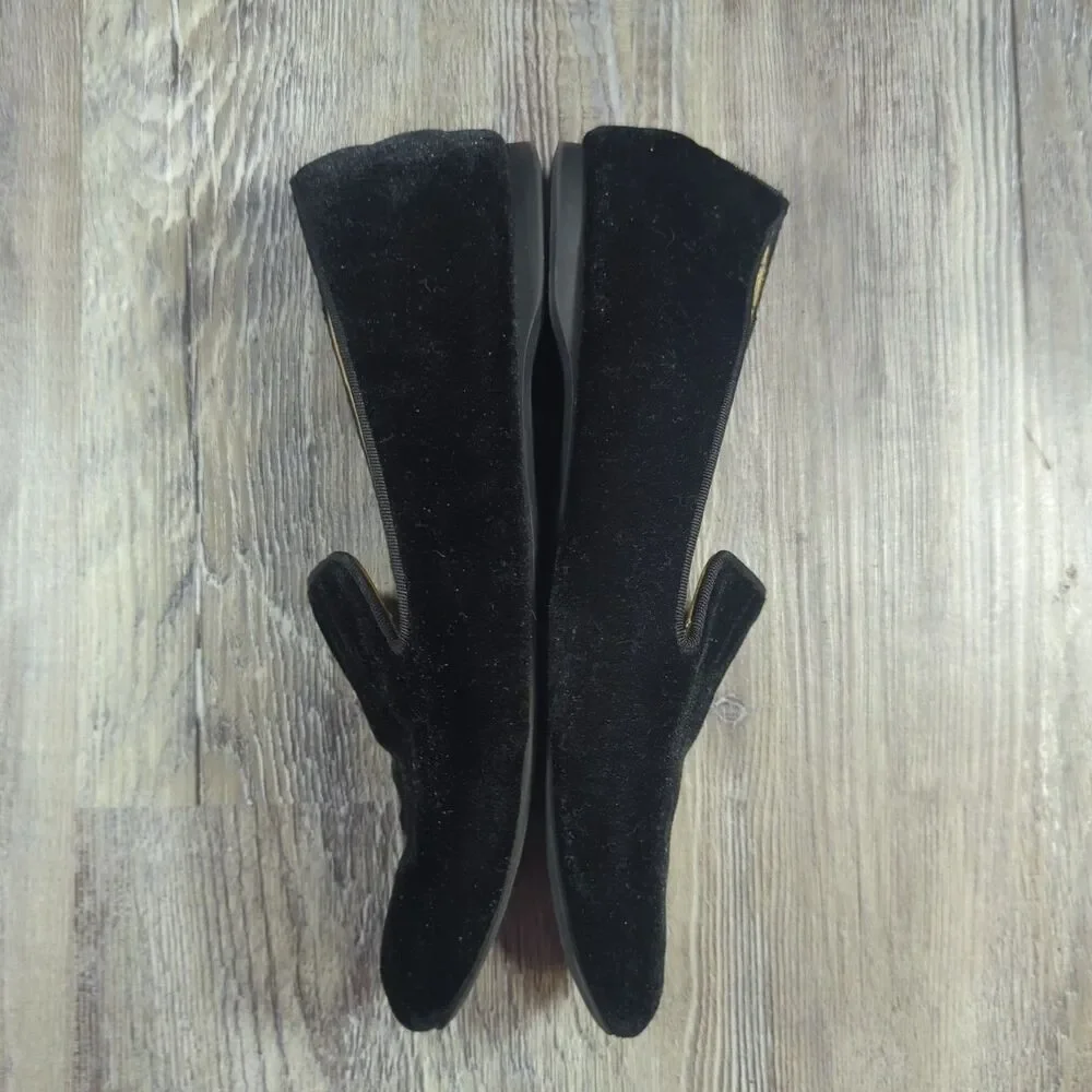 Birdies The Starling Black Velvet Flats Slippers Loafers Slip On Women’s Size 7
